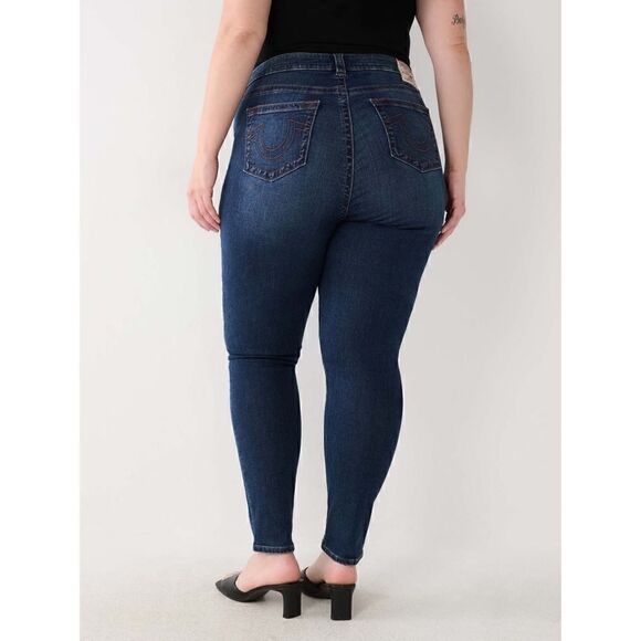 NWT True Religion Jennie Curvy Mid Rise Super Skinny Jeans, Size 27 - Picture 4 of 15